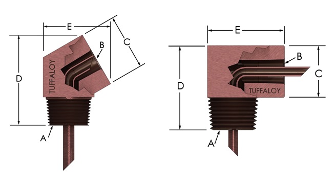 Threaded angle adapters