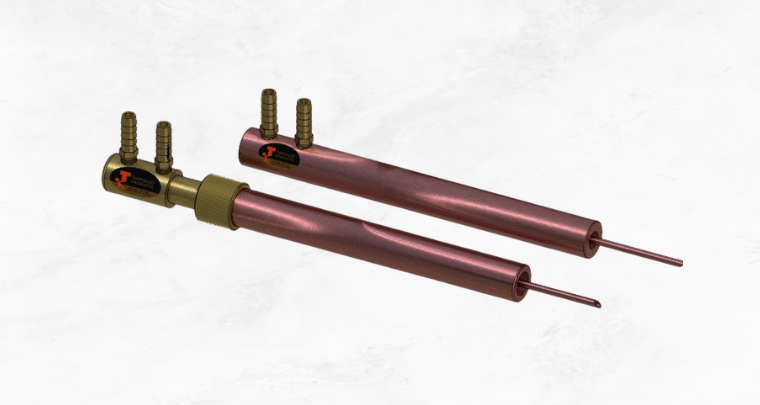 electrode holders with water tubes